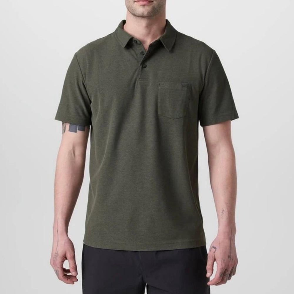 Vuori Men’s Ace Polo - Oregano Green, Size L